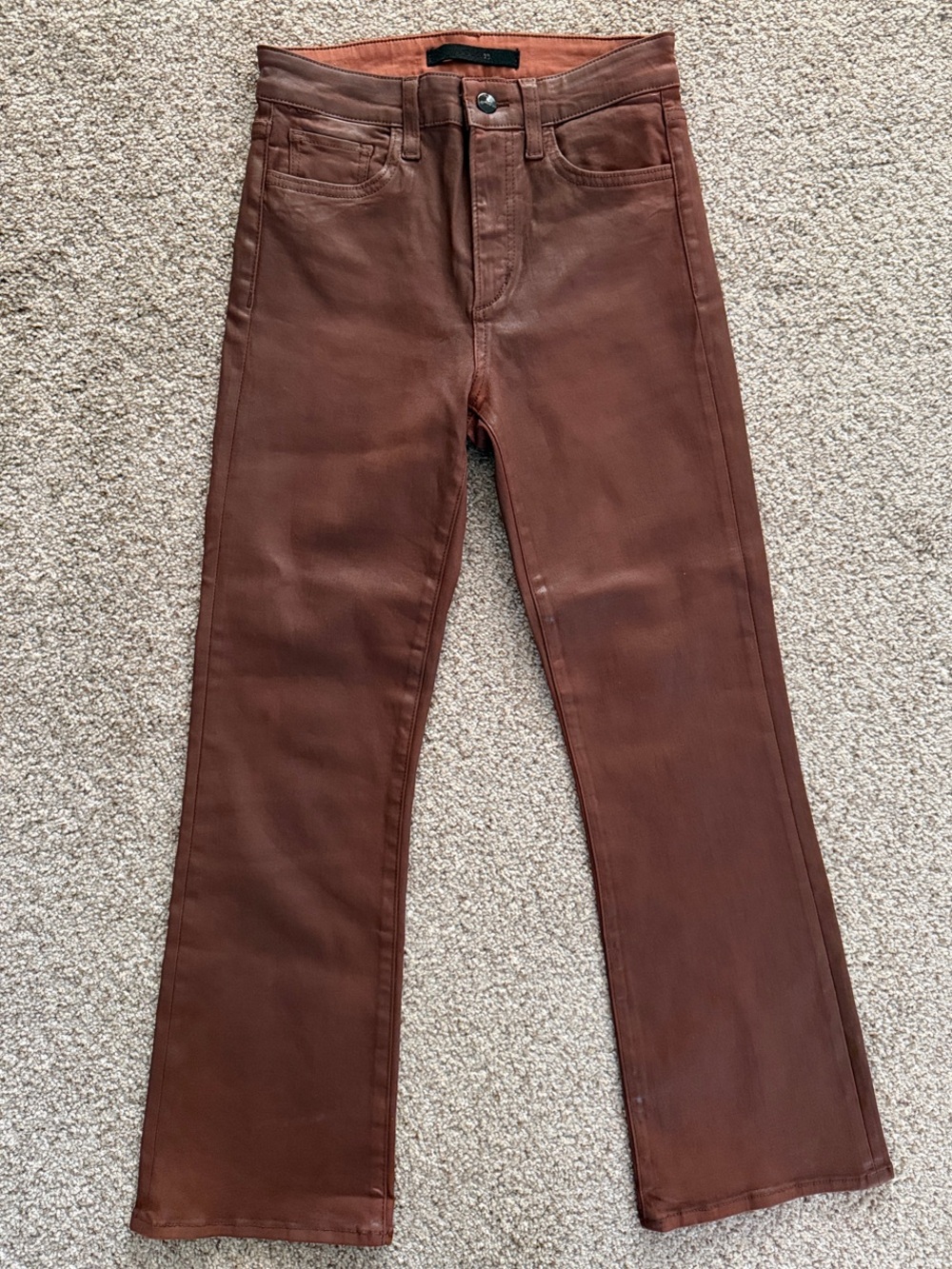 Joe's Jeans High Rise Cropped Coated Jeans The Callie Size 25